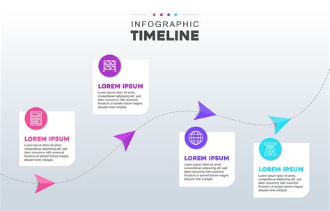 Paper Airplane Gradient Timeline Infographic 6185287 Vector Art At Vecteezy