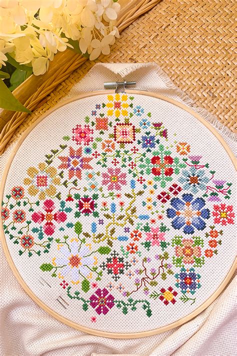 diy cross stitching with a pattern honestly wtf