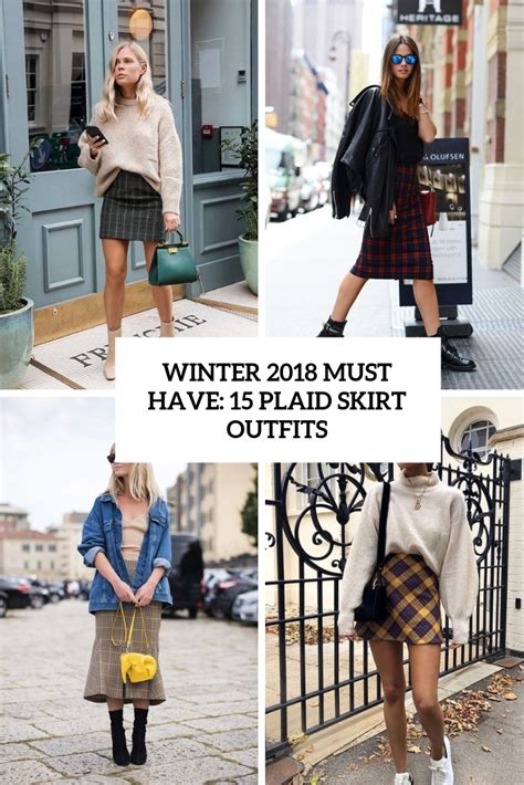How To Wear Plaid Skirts Outfit Ideas Off