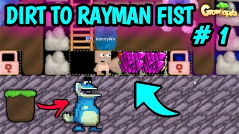 Getting First World Locks 1 Dirt To Rayman Fist Growtopia Youtube