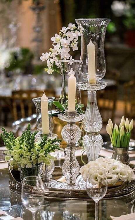 Crystal Candle Centerpiece Wedding Table Beautiful Table Settings