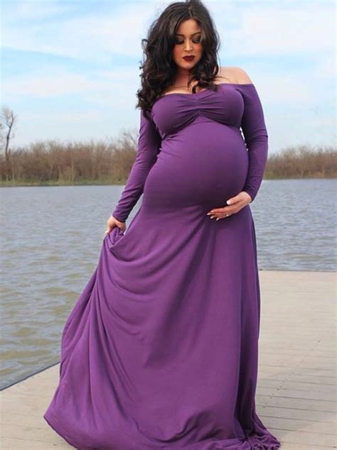 Maternity Formal Gowns Off The Shoulder Simple Slim Fit Style