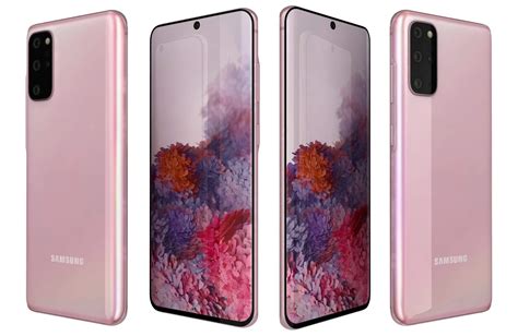 Samsung Galaxy S20 5g Plus Cloud Pink 3d Model By Reverart