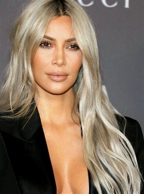 Pinterest Deborahpraha ♥️ Kim Kardashian Platinum Blonde Hair