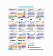 FREE 18+ School Calendar Templates in PDF | Google Docs | MS Word ...