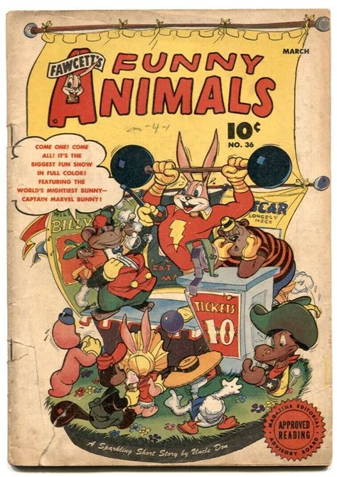 Fawcetts Funny Animals 36 1946 Hoppy The Marvel Bunny G Comic