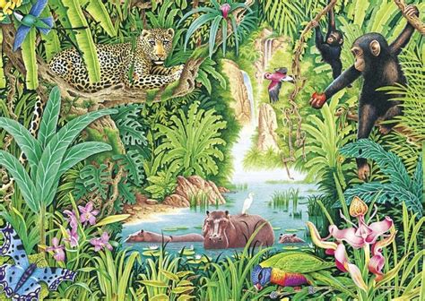Schmidt, Im Dschungel, 1000 Teile | Natur zeichnen, Dschungel