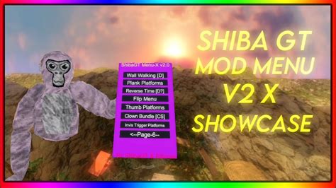 Shiba Gt Mod Menu X V2 Showcase New Gorilla Tag Youtube