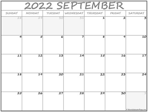 September 2022 Calendar Free Printable Calendar Templates