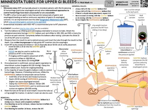 Icu One Pager Minnesota Tube Pdf Esophagus Medical Specialties