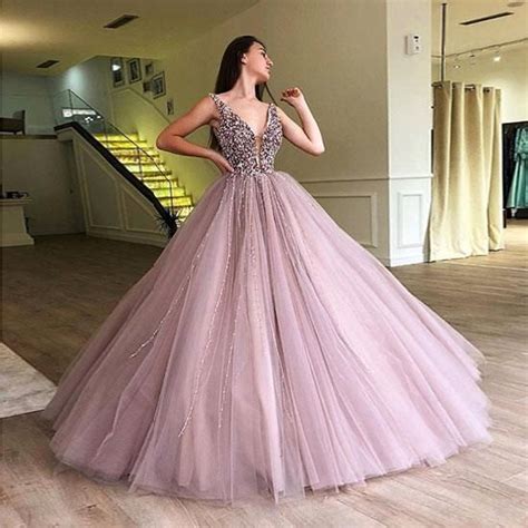 A Line Elegant Sparkly Gorgeous Princess Prom Gown Purple Stunning Prom Dresses Wedding Gown