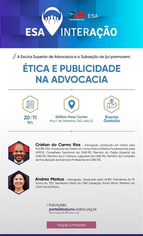 OAB RS Ética e Publicidade na Advocacia