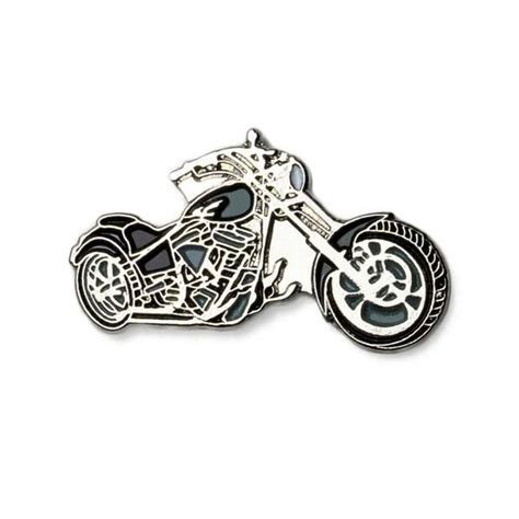 Black Chopper Motorcycle Biker Lapel Badge Hat Enamelpin Enamelpinz