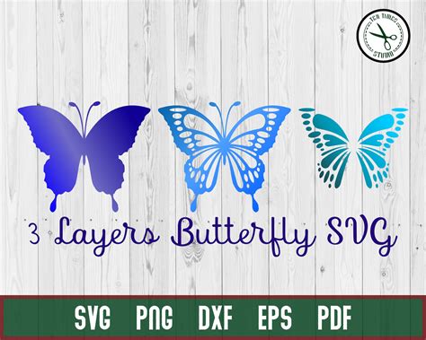 Butterfly Svg 3 Layers Cricut Cutting File Etsy Australia