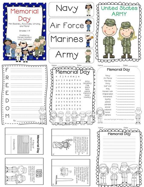 Memorial Day Activities Mini Book Posters Writing And More Works