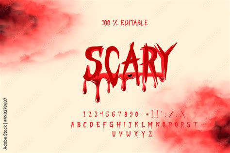 Horror Scary Movie Alphabet Font Typography Halloween