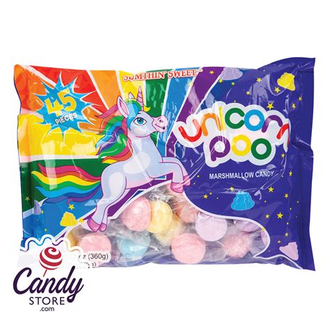 Unicorn Poo Marshallow Candy 45 Piece Bags 12ct