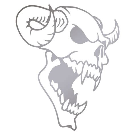 Demon Skull Horns Vinyl Decal Sticker 2 Sizes 9 Solid Etsy