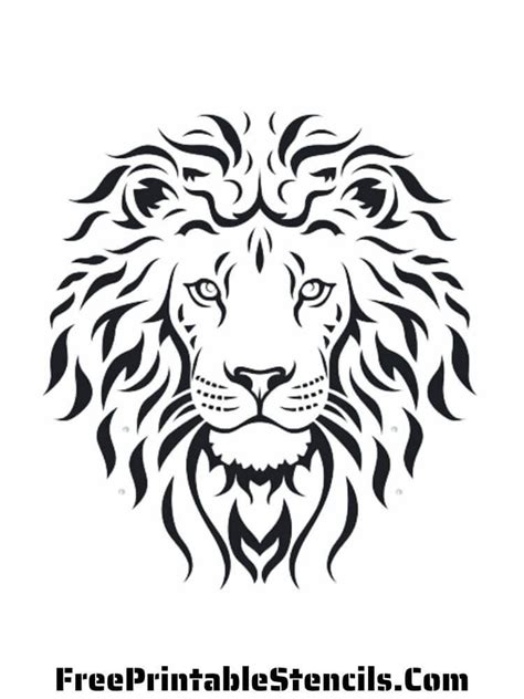 Free Printable Lion Stencils And Silhouettes
