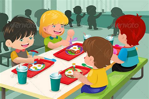 The best selection of royalty free icon set breakfast lunch dinner snack vector art, graphics and stock illustrations. Cartoon kids eating at lunch table | School cafeteria ...