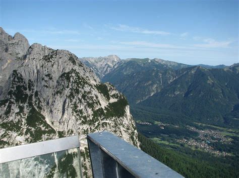Bild Bergblick Von Der Aussichtsplattform Alpspitz Zu Alpspix In