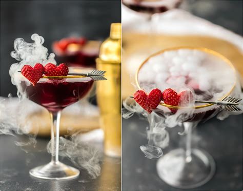 Love Potion 9 Martini Triple Berry Pomegranate Martini With Dry Ice