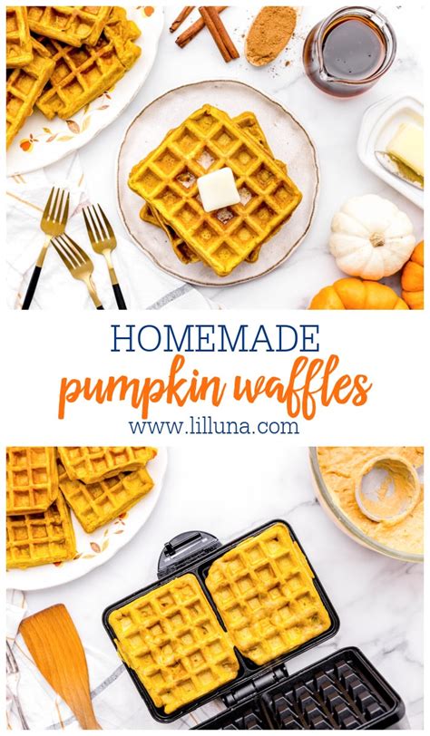 Pumpkin Waffles Recipe Soft Fluffy Lil Luna