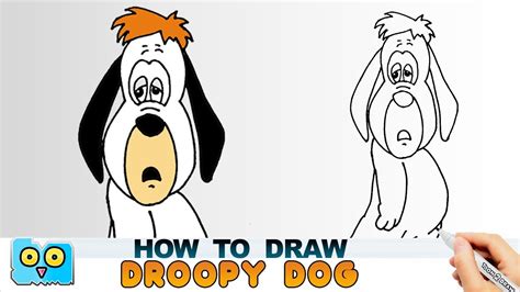 How To Draw Droopy Dog Cartoon From Tom And Jerry Show Youtube