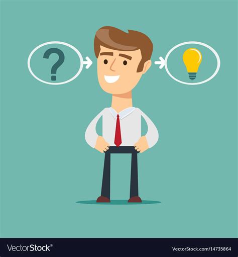 Thinking Or Problem Solving Business Concept Vector Image