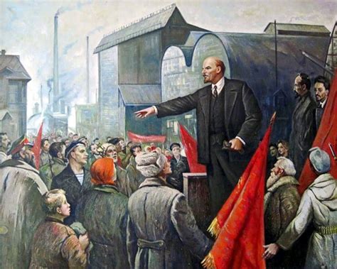 Lenin Rallying The Bolsheviks October Revolution Dünya Savaşı