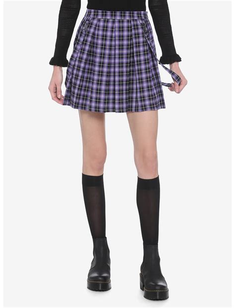 Purple Plaid Suspender Skirt Hot Topic