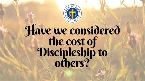 Saturday Fellowship Have We Considered The Cost Of Discipleship To