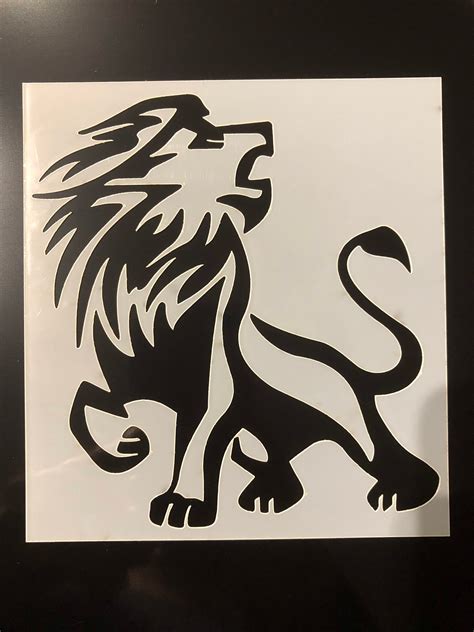 Lion Laser Cut Stencil Template Reusable Mylar Vinyl Etsy