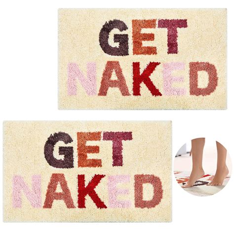 Pcs Get Naked Bath Mat Funny Non Slip Bathroom Rugs Get Naked