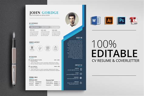 The best collection for microsoft office word. Creative Design CV Resume Word (104117) | Resume Templates ...