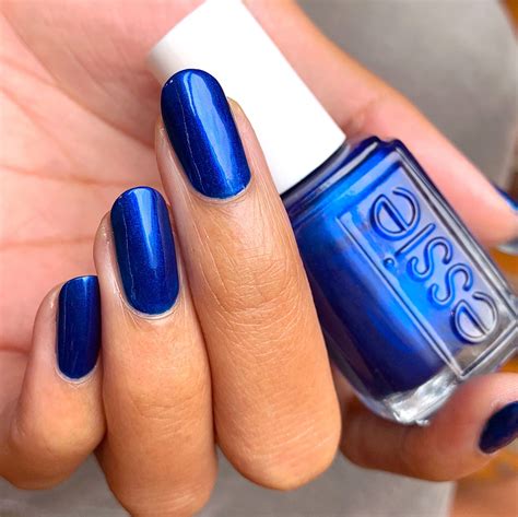 Aruba Blue Enamel Essie Essie Metallic Blue Nails Blue Nails Nail