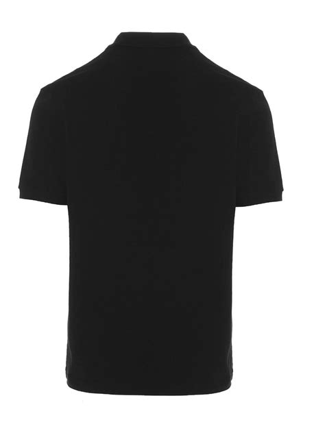 Moschino Double Question Mark Polo Shirt In Black Polo Shirts