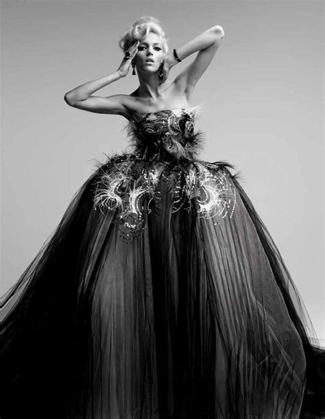 Anja Rubik By Patrick Demarchelier In Dior Couture For Vogue Japan May