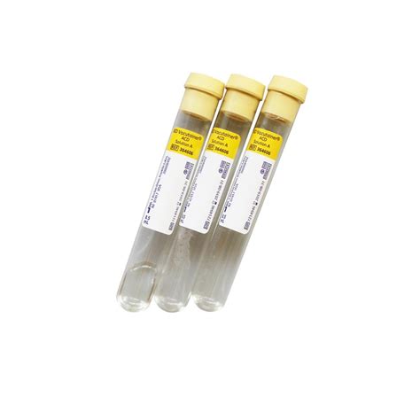 Blood Collection Tube Vacutainer W Anticoagulant Acd Solution A Yellow