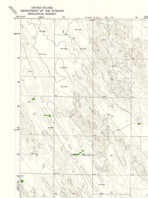 Topo Map Eckley Colorado North East Quad Usgs 1971 2300 X 3073
