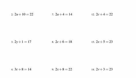 solve algebra equations worksheets