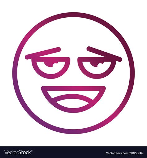 Unamused Funny Smiley Emoticon Face Expression Vector Image