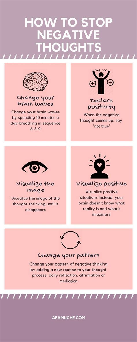 How To Stop Negative Thoughts Infographic Positive Growth Infographic