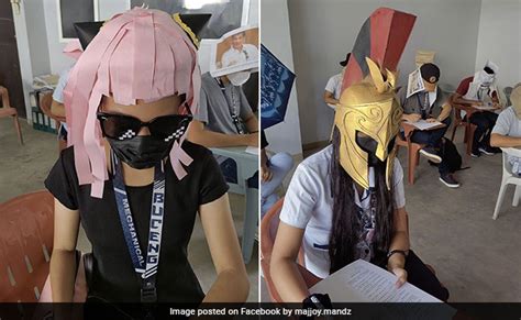 Students In The Philippines Create Hilarious Anti Cheating Hats To