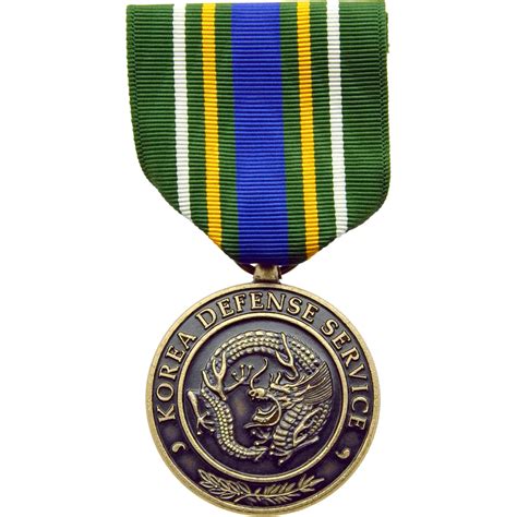 Korean Defense Service Medal Official Large Medal Rank And Insignia