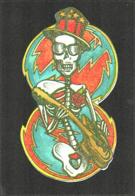 Vintage Grateful Dead Car Window Decal Sticker Skeleton Etsy