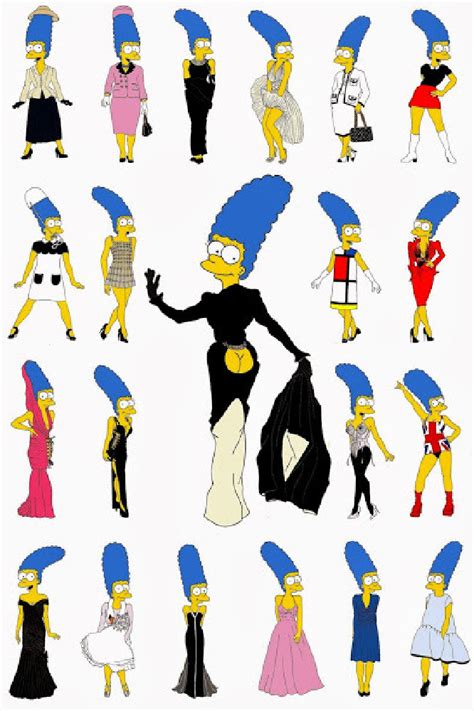 Marge Simpson In The Iconic Fashion Dresses