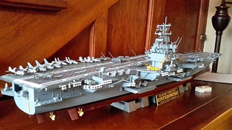 Uss Enterprise Carrier Boat Plastic Model Military Ship Kit 1350