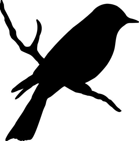 Black Bird Silhouette Art Bird Stencil Bird Silhouette Art