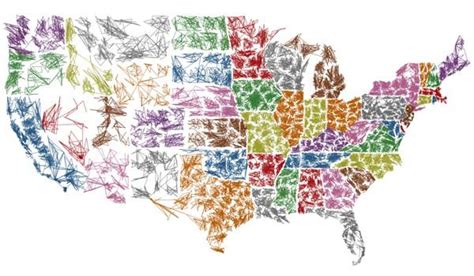 The Us Zipscribble Map Eagereyes Map Zip Code Map Connect The Dots